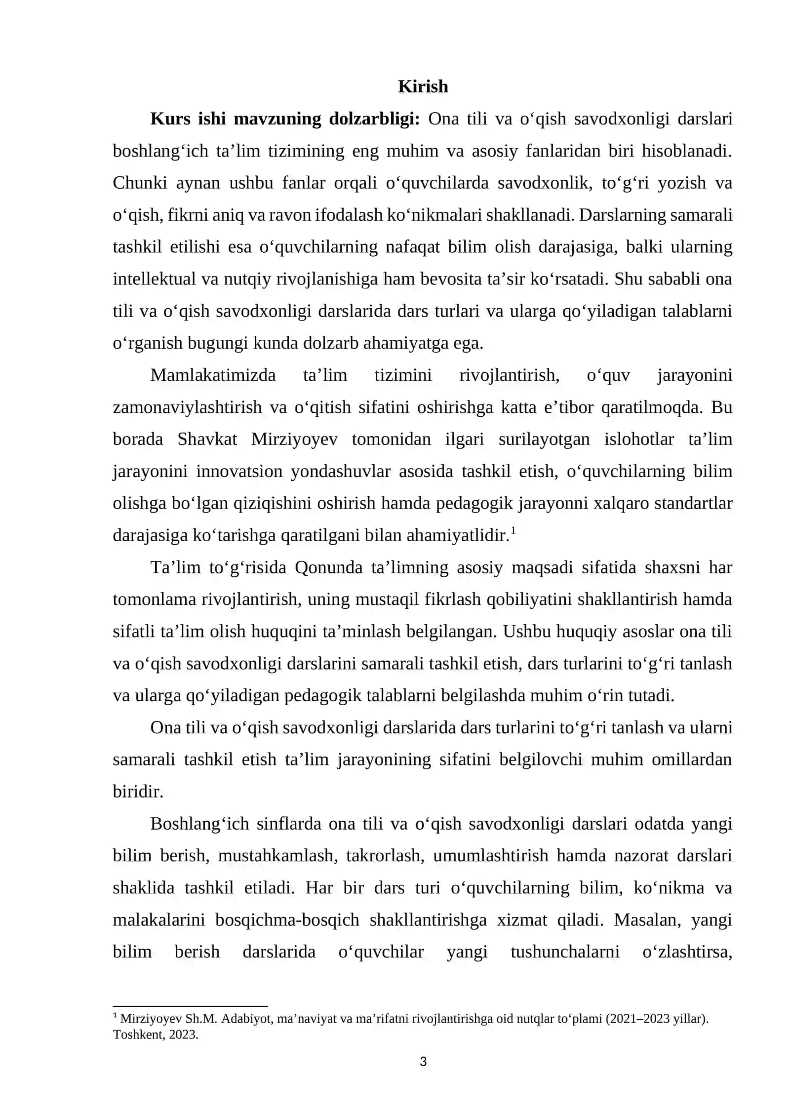 Ona tili va o‘qish savodxonligi darslarida dars turlari va ularga qo‘yiladigan talablar 2
