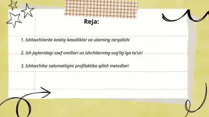 Ishlovchilar salomatligini o'rganish 2