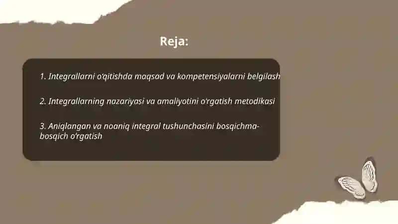 Integral va uning tadbiqlarini o‘rganish metodikasi 2