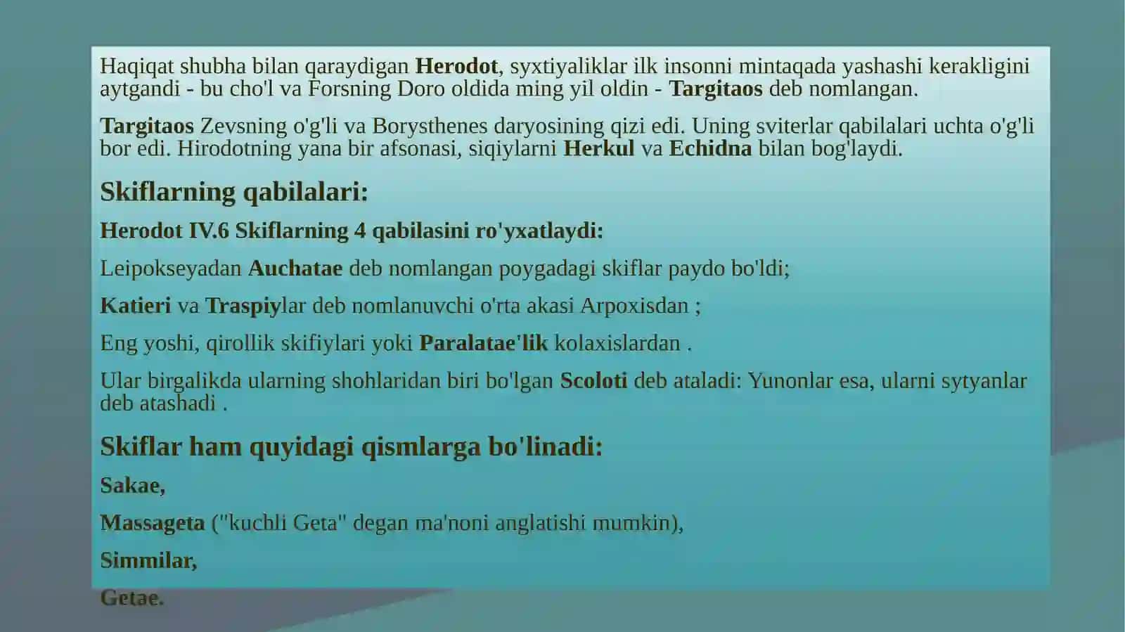 SKIFLAR MADANIYATI 2