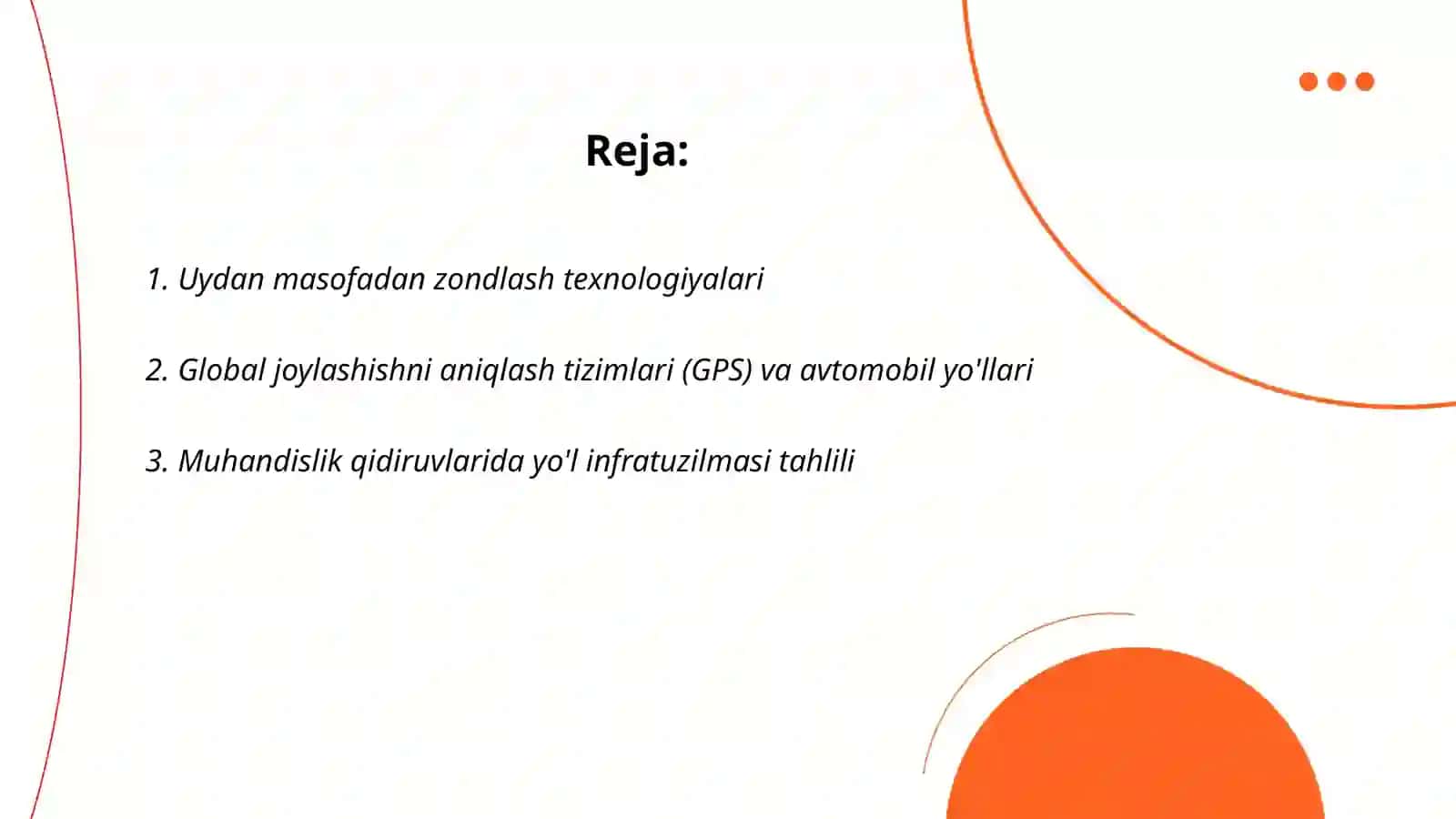 Avtomobil yoʻllarini qidiruvida masofadan zondlash 2
