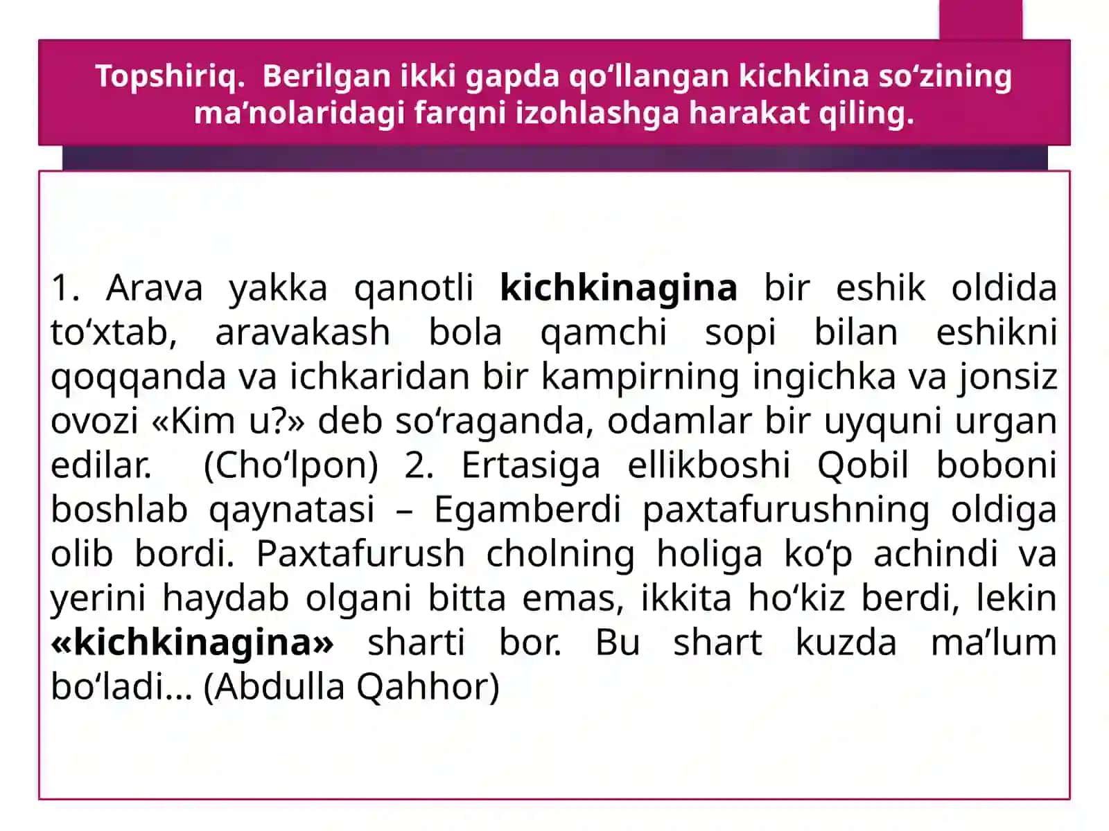 IFODALILIK VA KINOYA 2