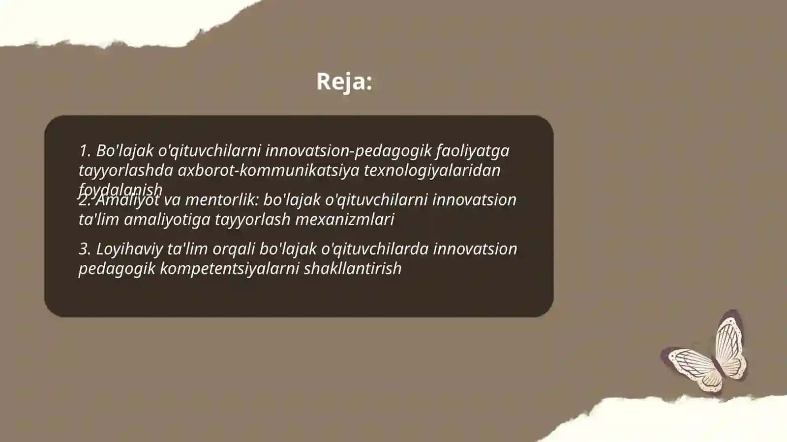 Bo'lajak o'qituvchilarning innovatsion-pedagogik faoliyatga tayyorlash 2