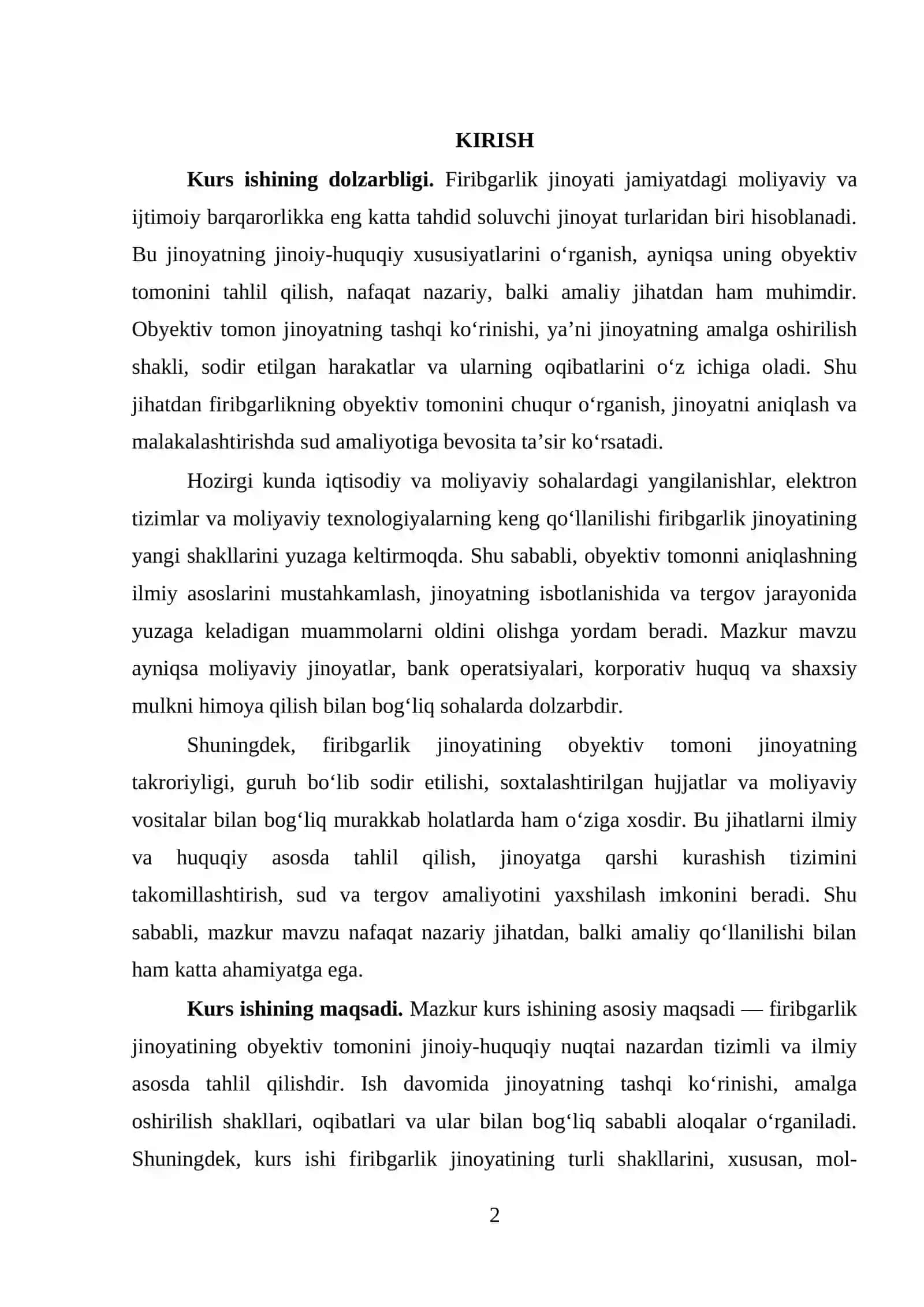 Firibgarlik jinoyatining obyektiv tomonining jinoiy huquqiy xususiyatlari 26. 2