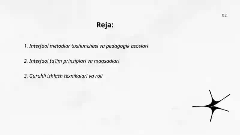 Interfaol metodlar va ularni qoʻllash mahorati 2