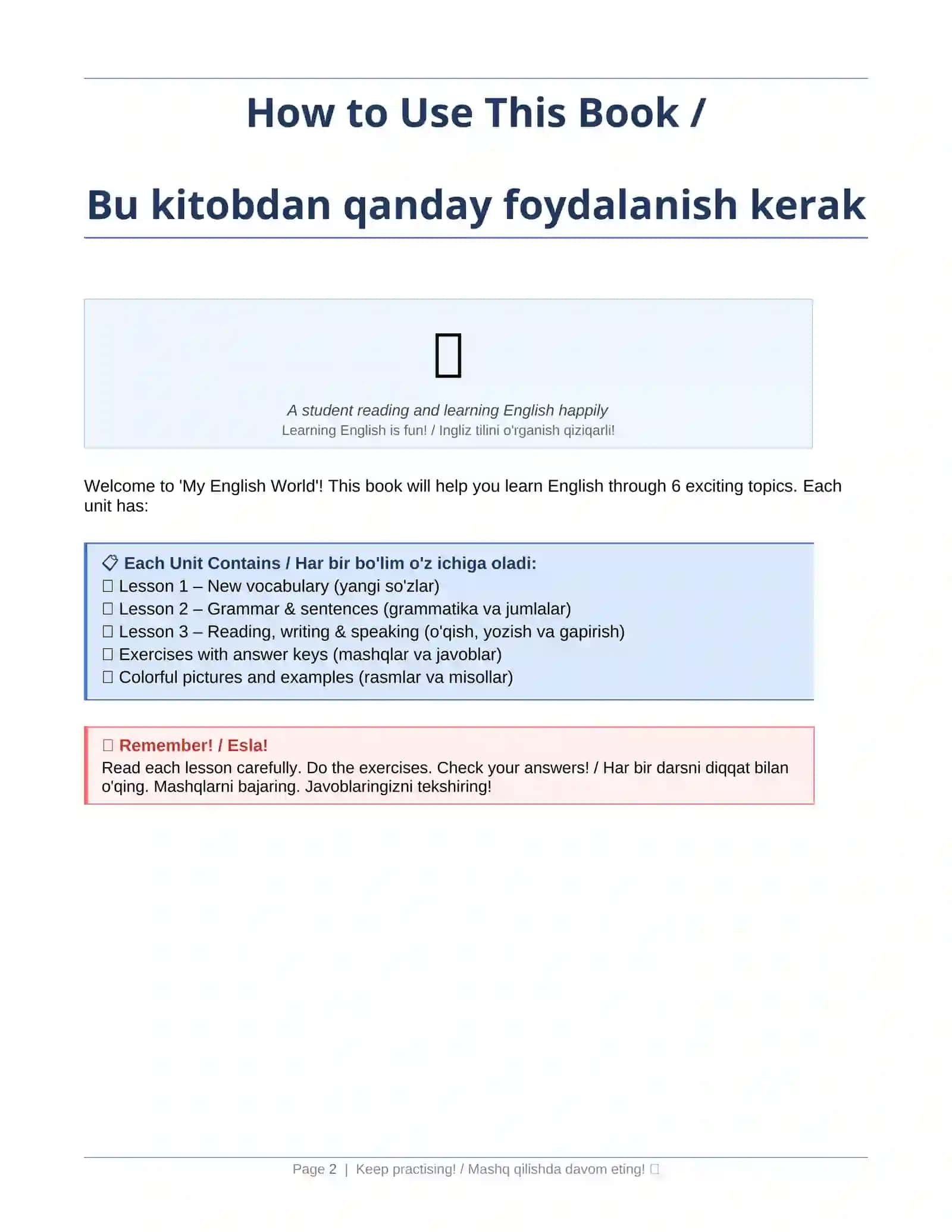 Ingliz tilini o'rganish qiziqarli! 2