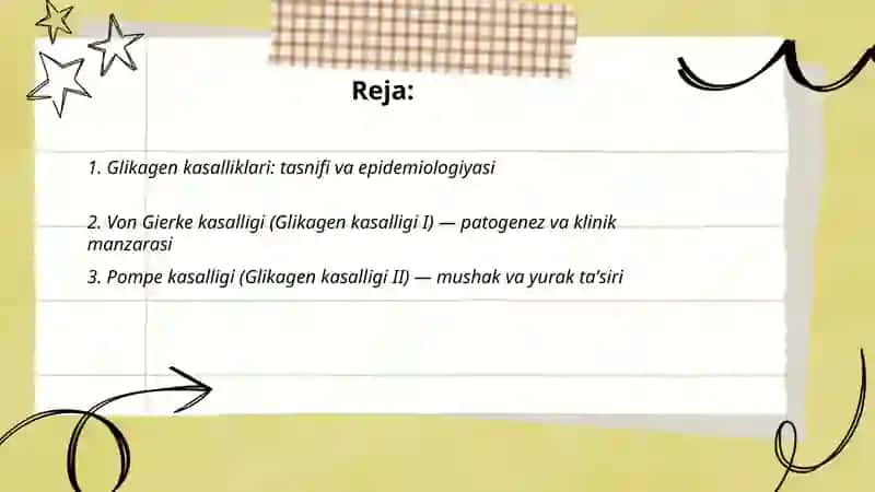 Glikagen kasalliklari 2