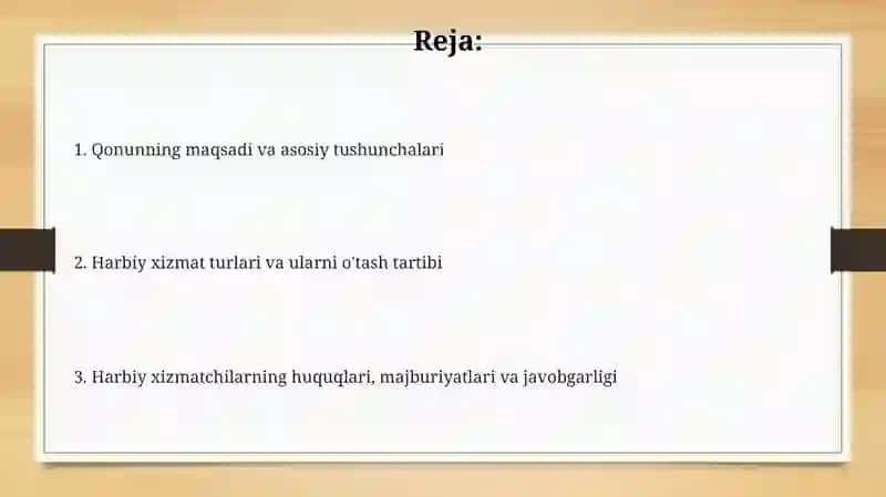 Umumiy harbiy majburiyat va harbiy xizmat to'g'risidagi qonun 2