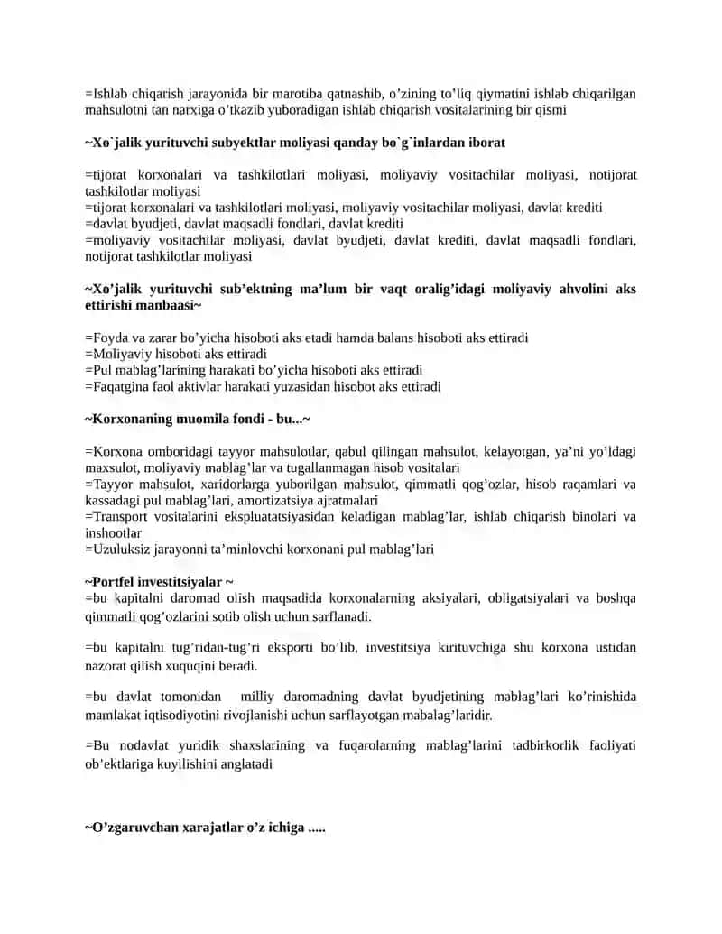 Korxona aylanma mablag’lari necha yilda o’z qiymatini yo’qotadi 2