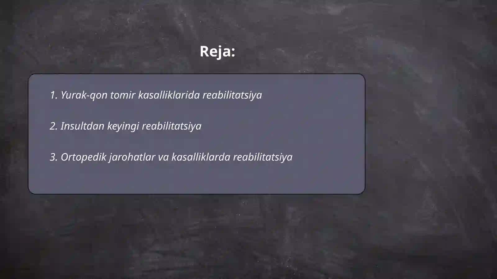 Turli kasalliklarda reabilitatsiya standartlarni xususiyatlari 2