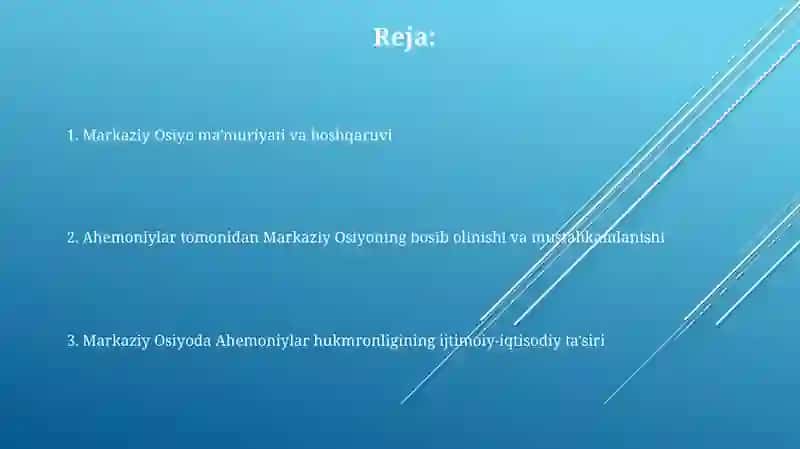 Ahemoniylar yurishlari davrida Òrta Osiyo 2