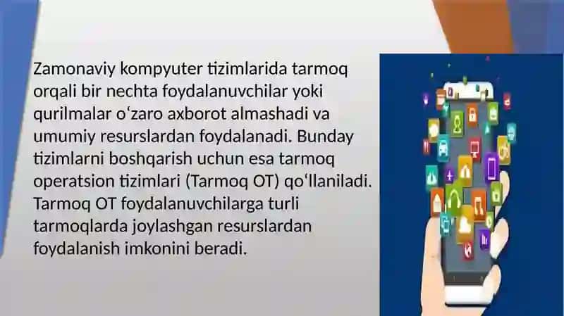 Tarmoq operatsion tizimlari va ulardagi resurslarni taqsimlash 2