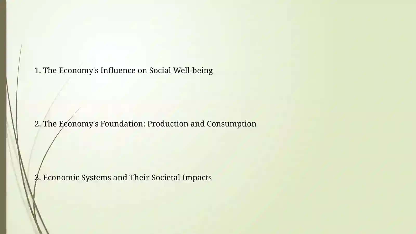The role of the economy in our society 2