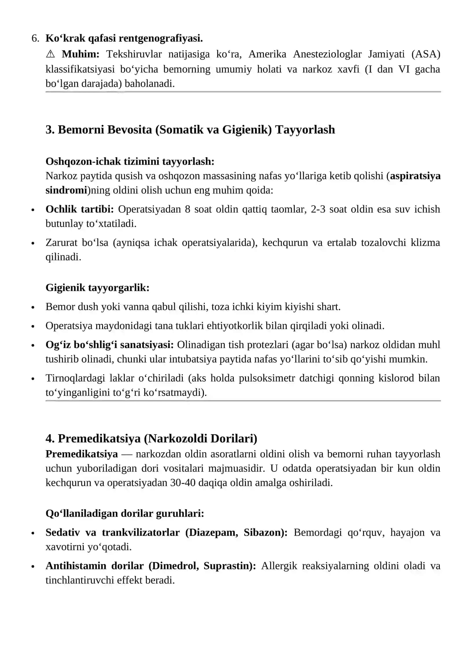 Bemorlarni narkozga tayyorlash mavzusiga mustaqil ishi 2