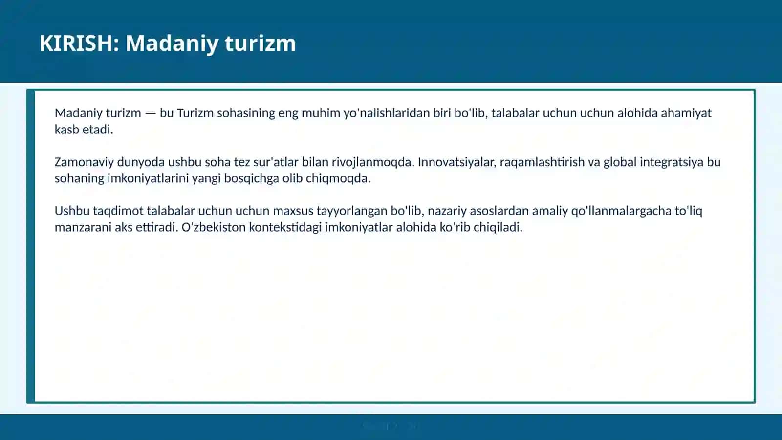 Madaniy turizm 2