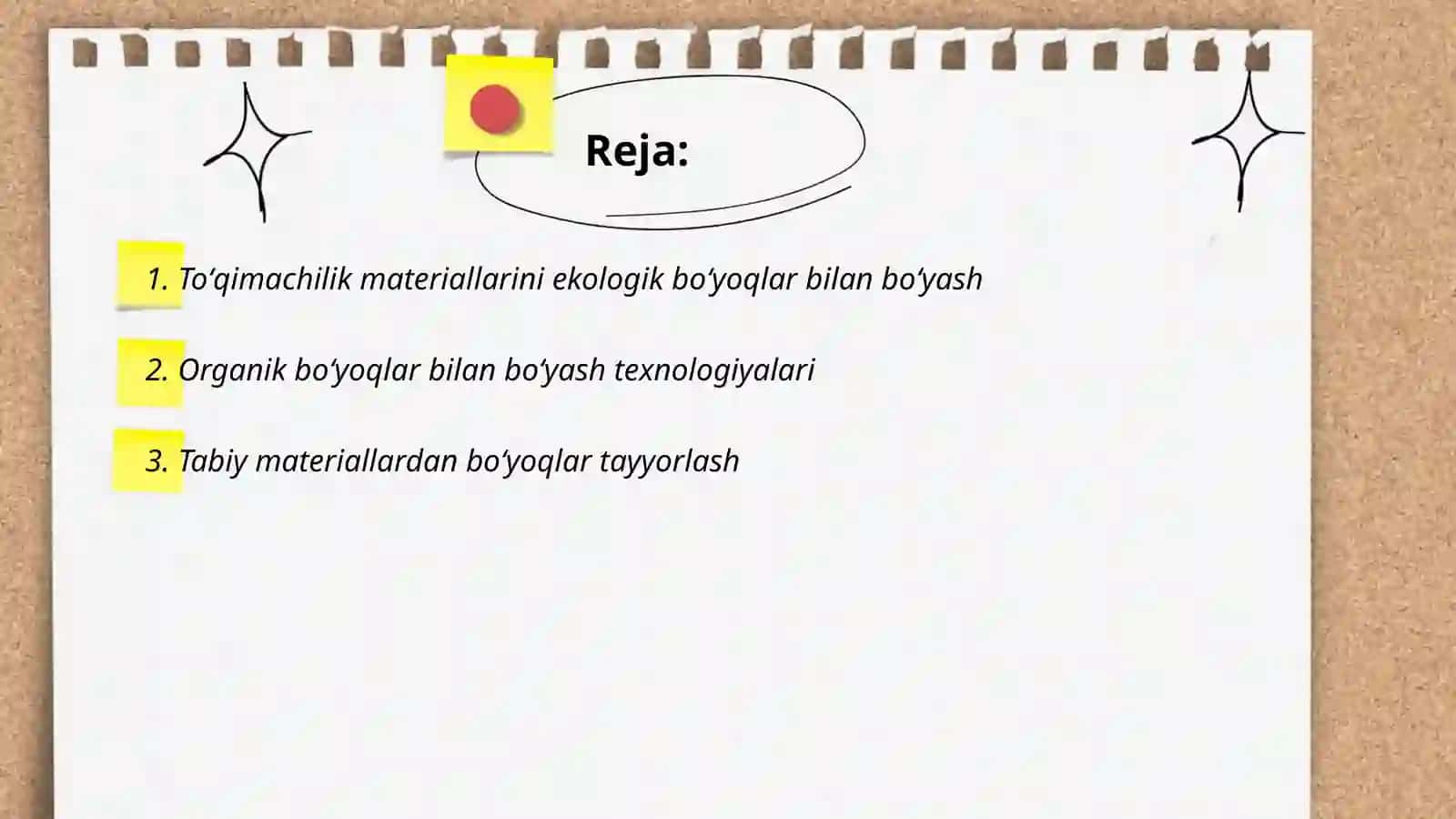 Toʻqimachilik materiallarini ekologik boʻyoqlar bilan boʻyash 2