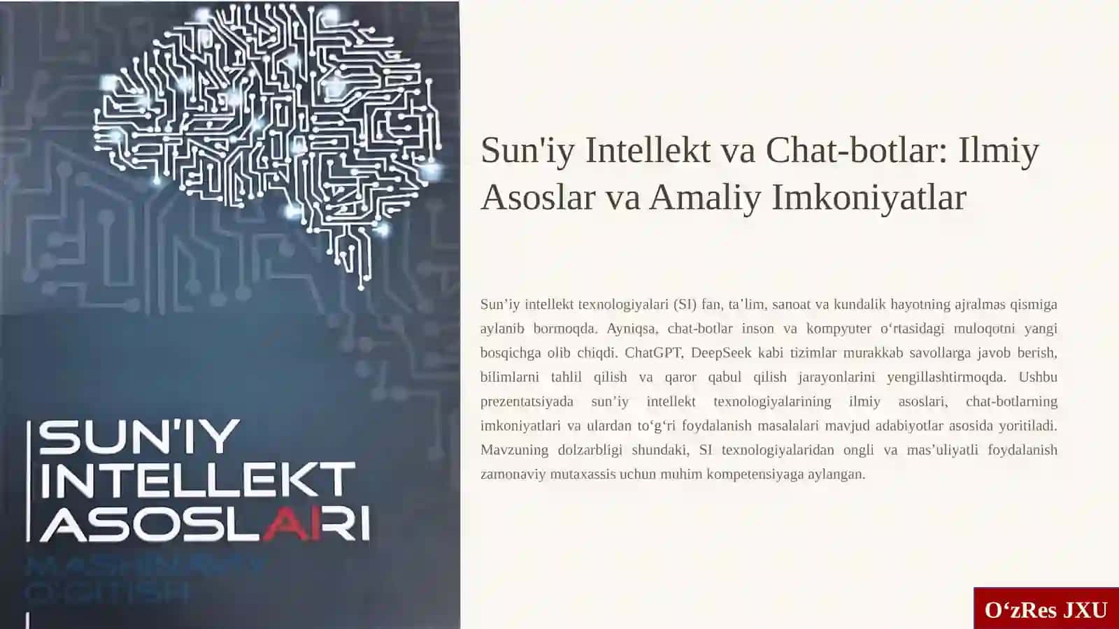 Sun’iy Intellekt va Chat-botlar: Ilmiy Asoslar va Amaliy Imkoniyatlar 2