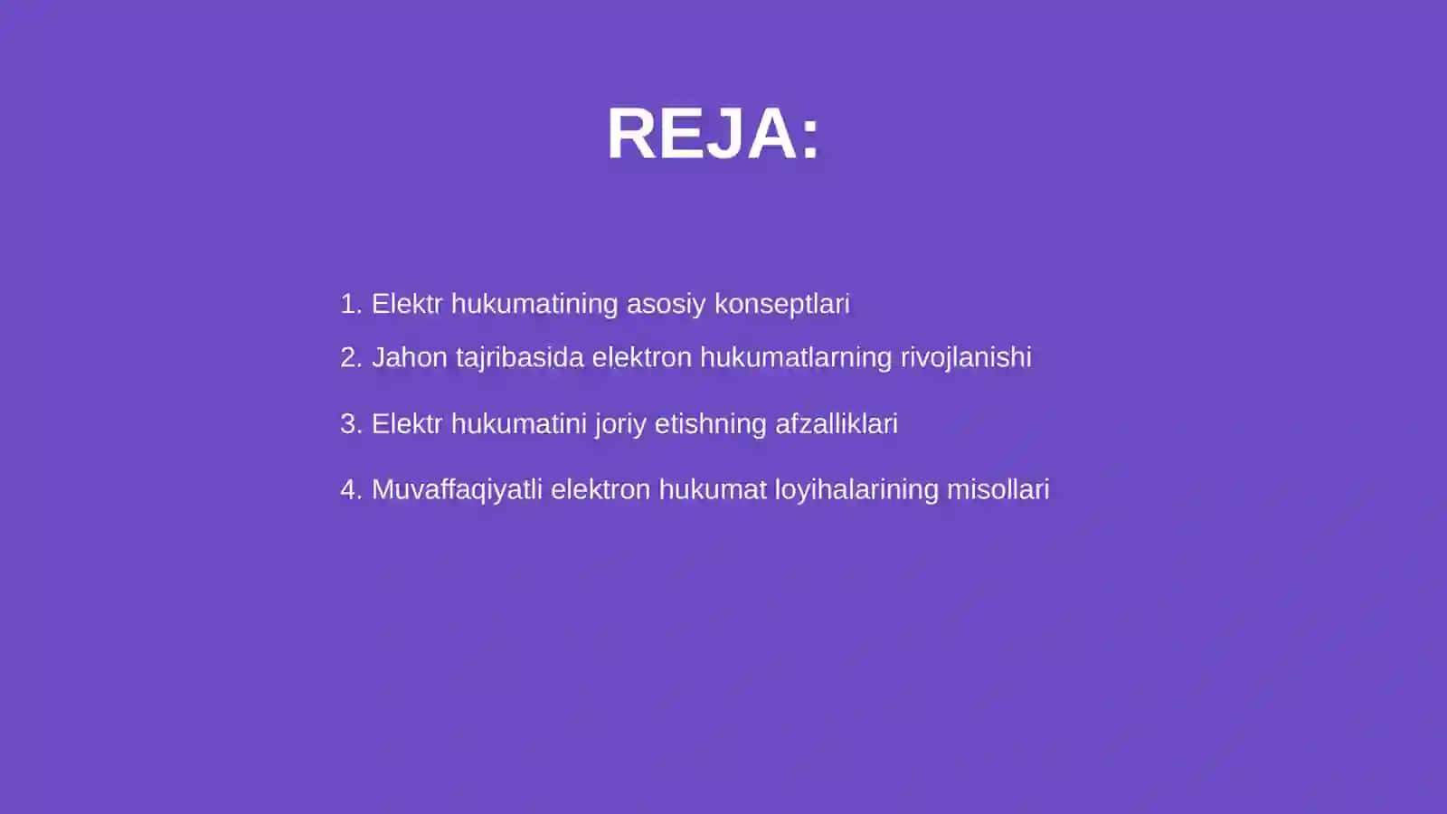 Elektr hukumatini joriy etishning jahon tajribasida taqdimot tayyorlash 2