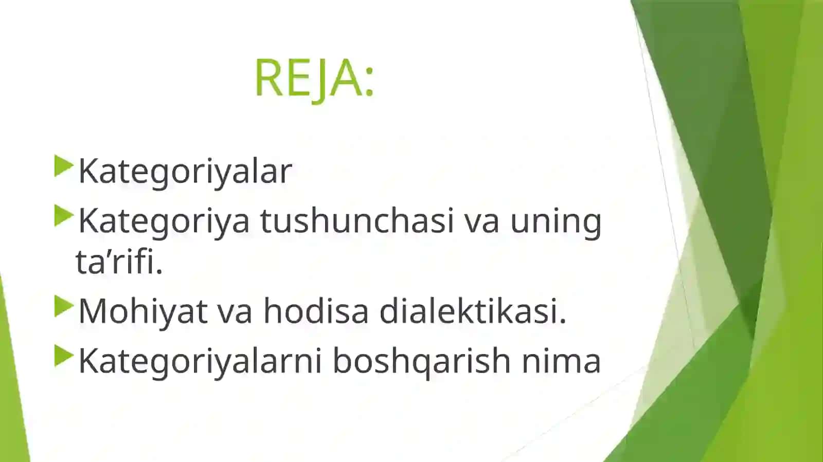 KATEGORIYA TUSHUNCHASI VA ULARNING TURLARI. 2