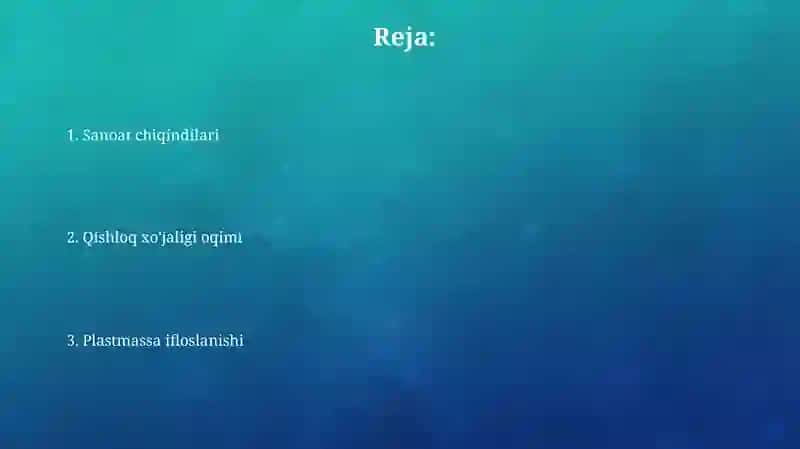 Dunyo okeani suvlarining ifloslanish manbalari 2