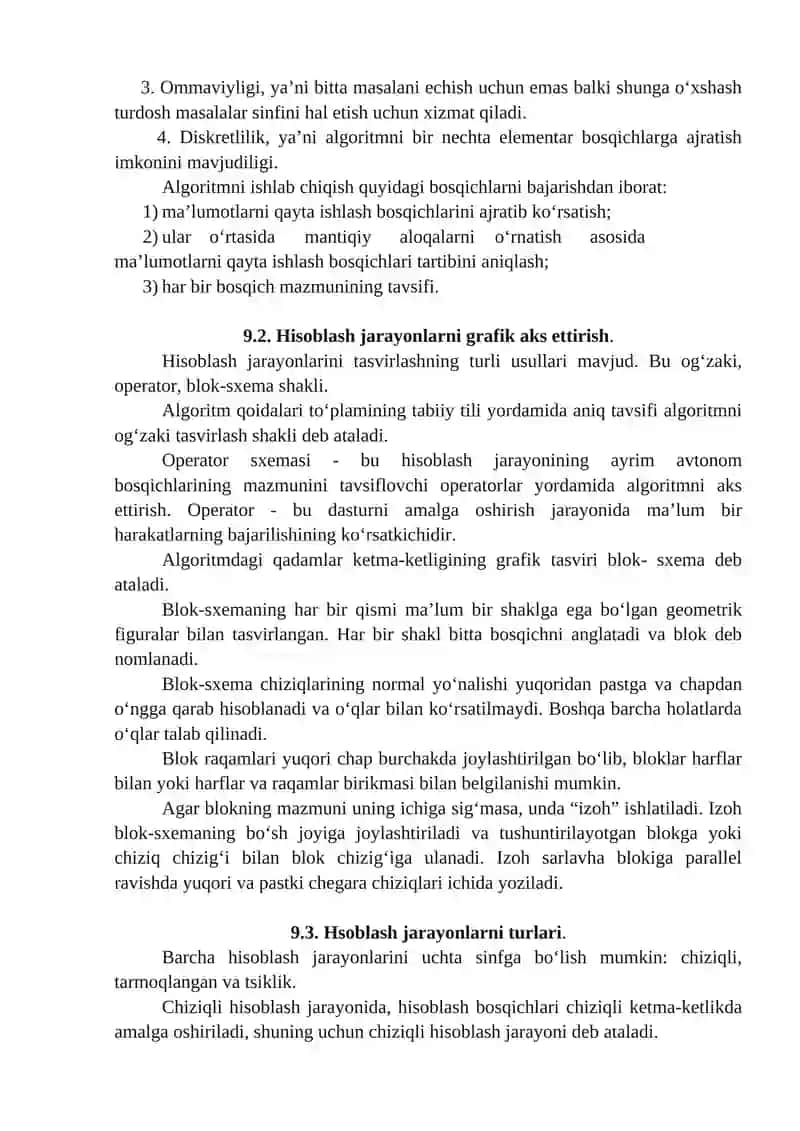 ALGORITMLASHTIRISH VA DASTURLASH ASOSLARI 2