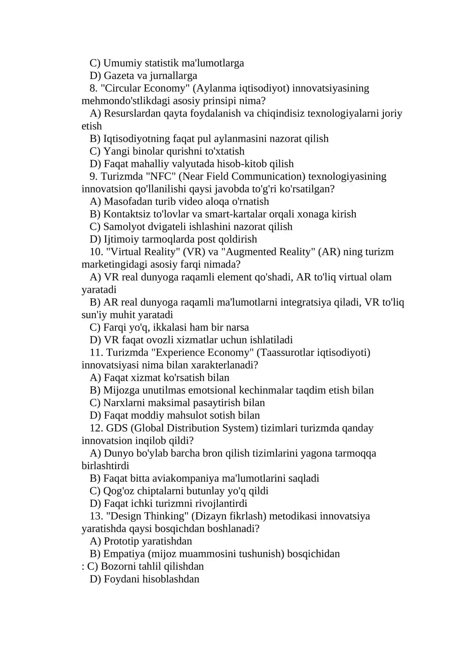 Mehmondo'stlik sanoatida "Yield Management" (Daromadni boshqarish) innovatsion tizimi 2