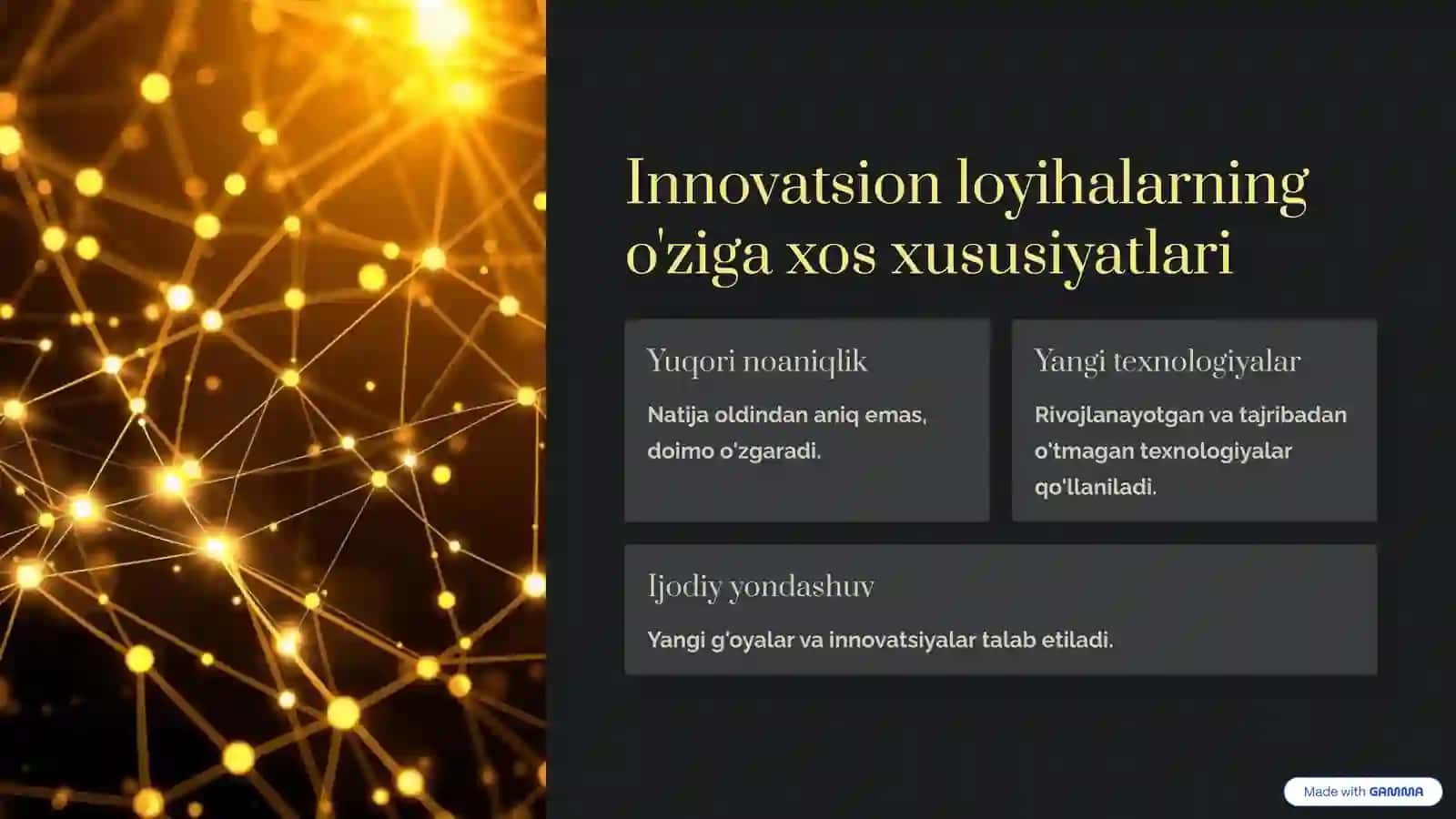 Innovatsion loyihalarni boshqarishga kirish 2