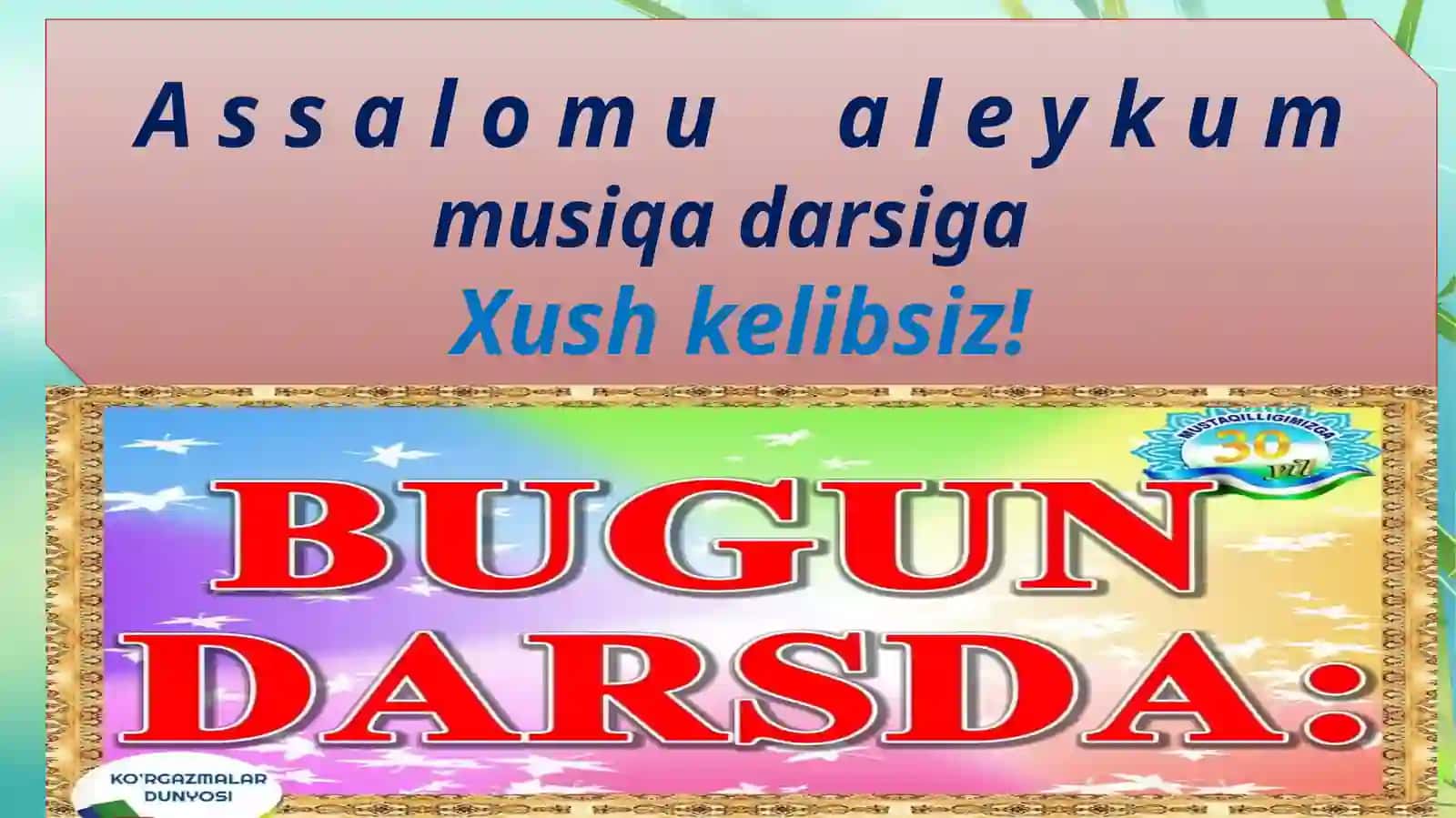 Musiqa fanidan Xor ijrosi uchun xalq qo'shiqlarini moslashtirish mavzusida dars ishlanma 2