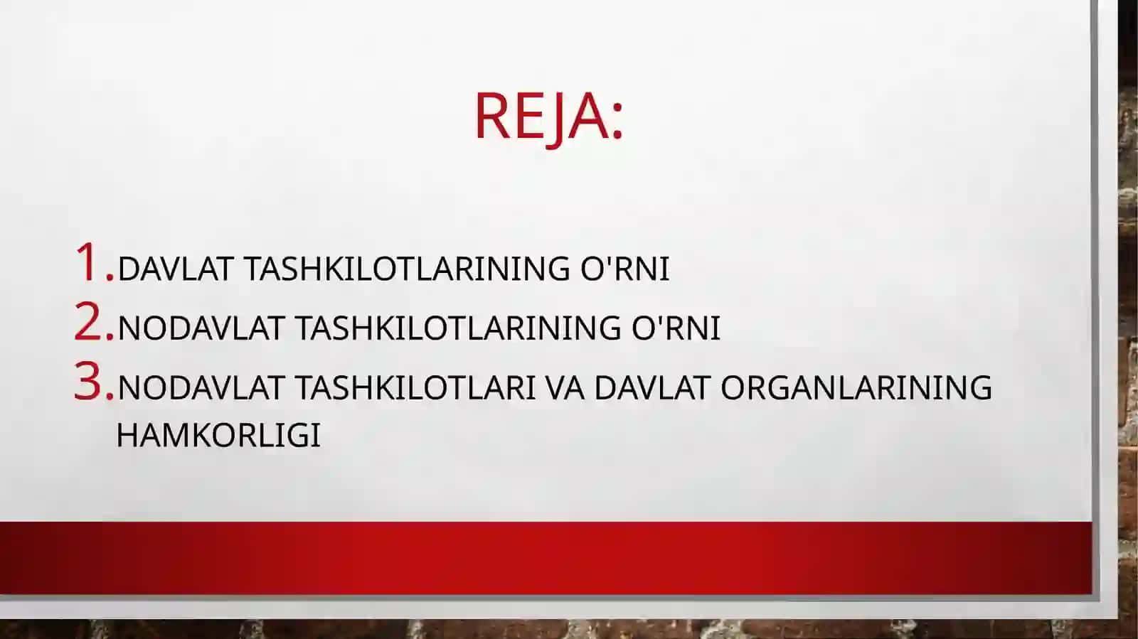 Aholini ijtimoiy himoya qilish tizimida davlat va nodavlat tashkilotlar o'rni 2