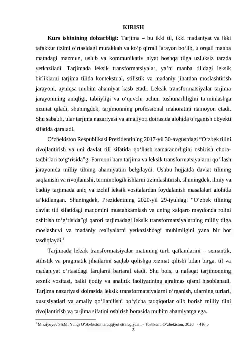 TARJIMADA LEKSIK TRANSFORMATSIYALAR 2