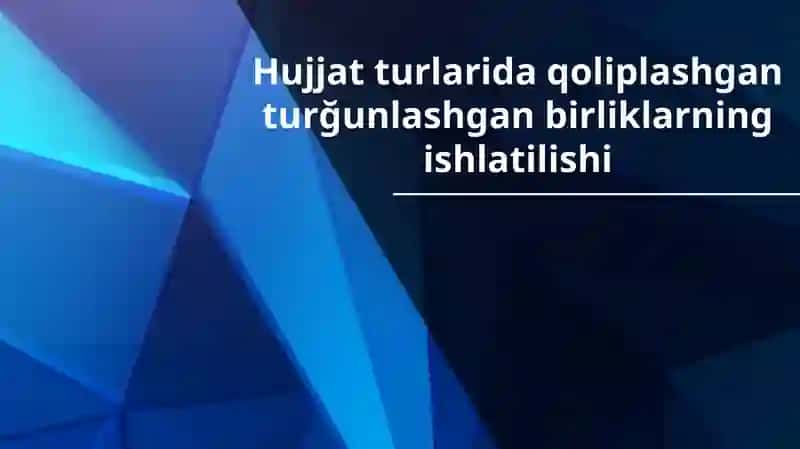 Hujjatlarda tinish belgilari va sôz turkumlarining ishlatilishi 2