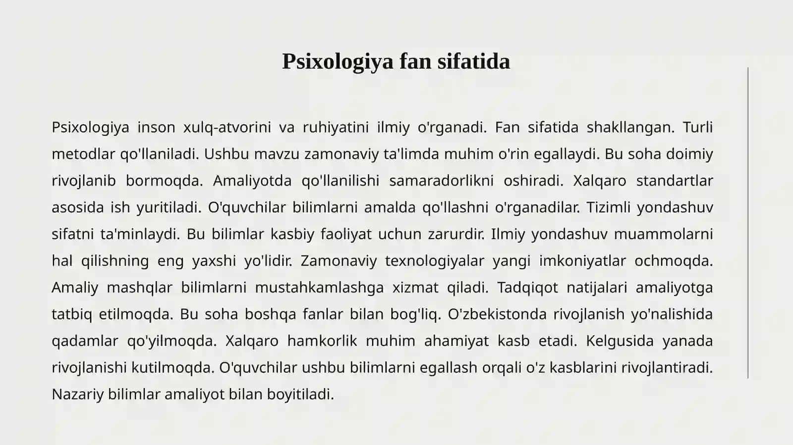 PSIXOLOGIYA FANI VA METODLARI 2