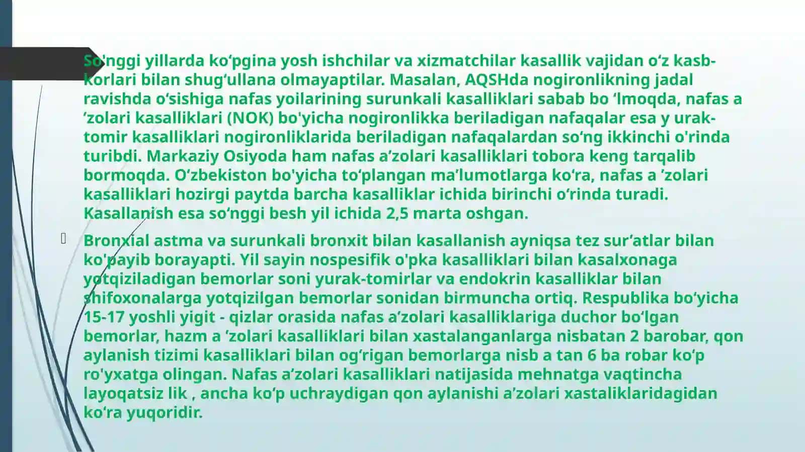 NAFAS OLISH SISTEMASI KASALLIKLARINI O’RGANISHNING ZAMONAVIY USULLLARI 2