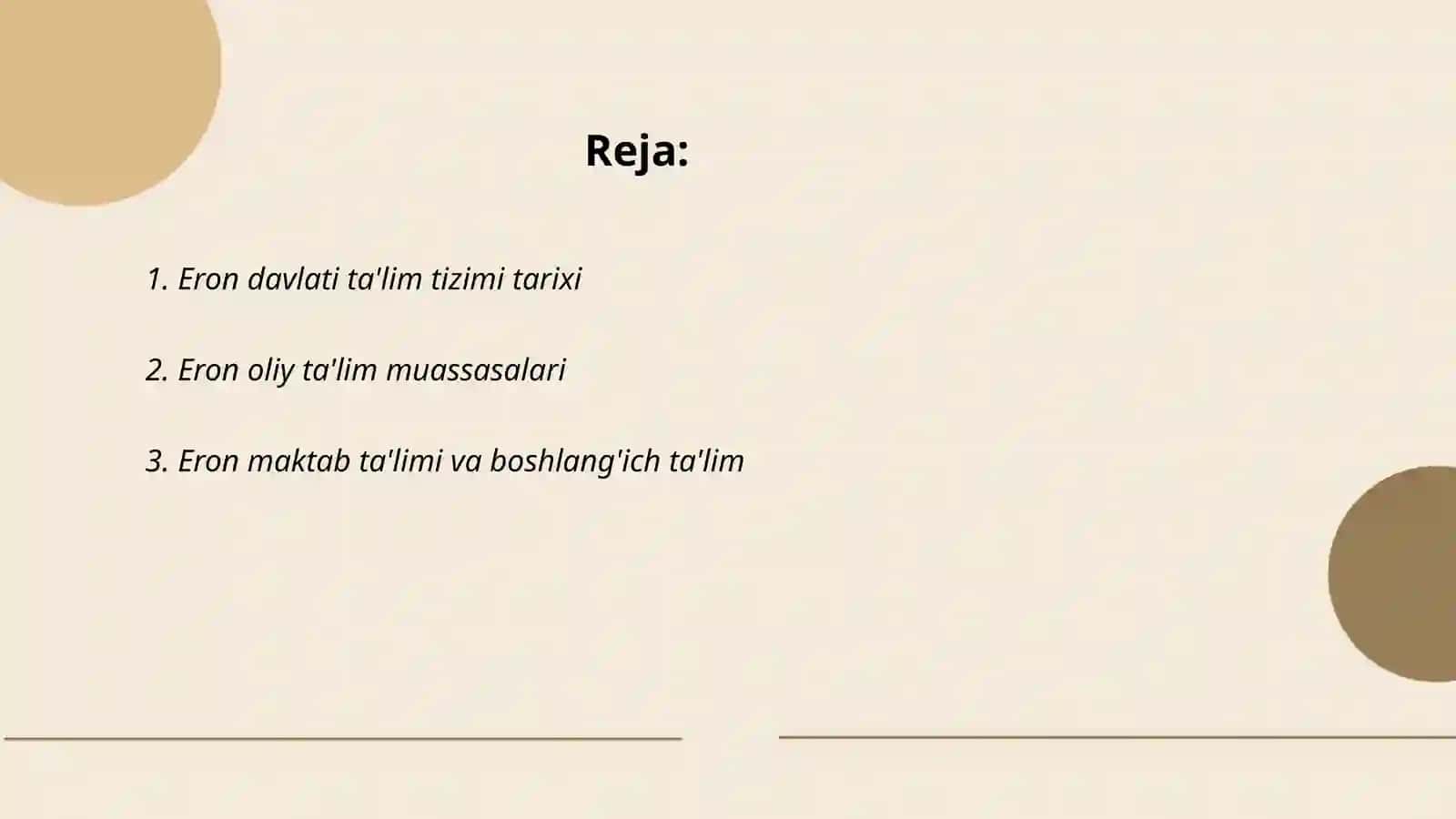 Eron davlati ta'lim sohasi 2