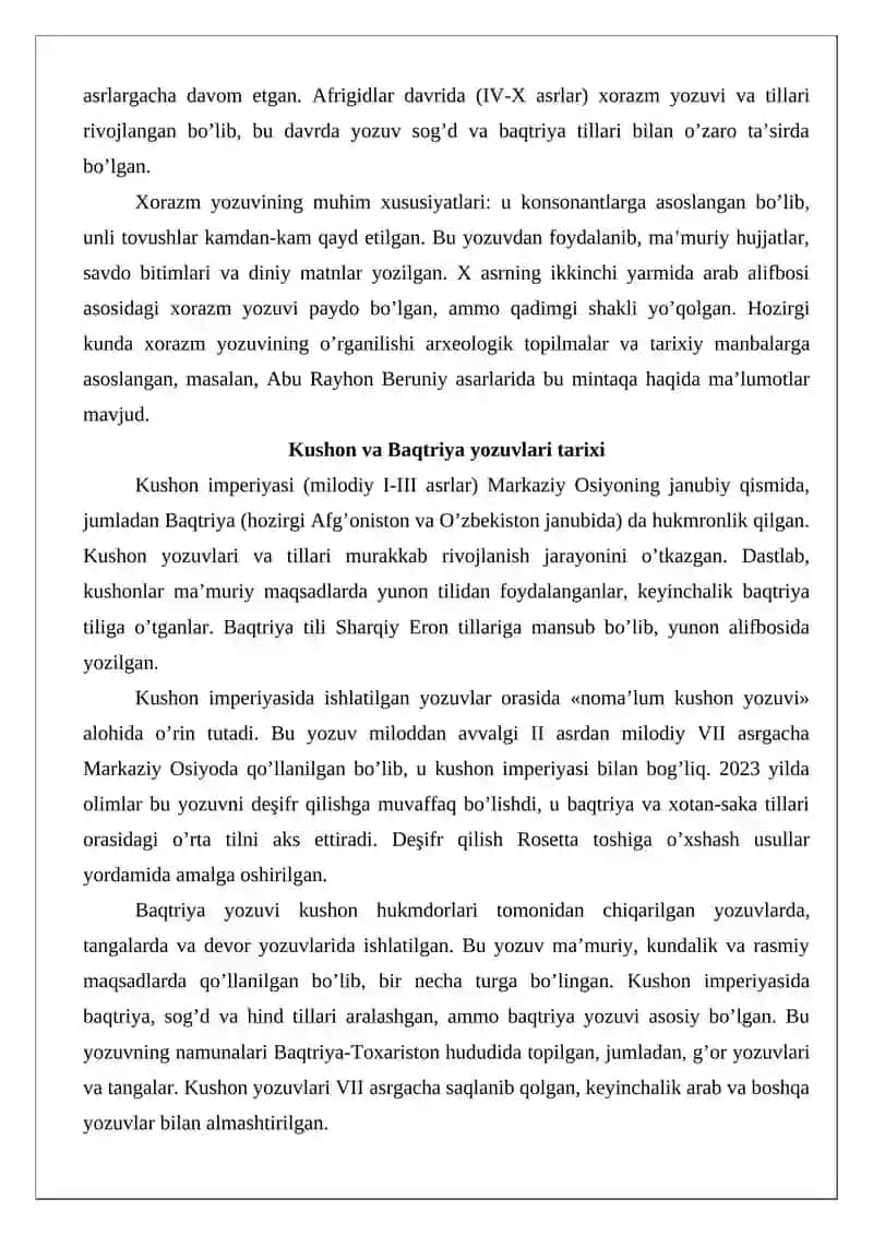 Xorazm yozuvlari tarixi 2