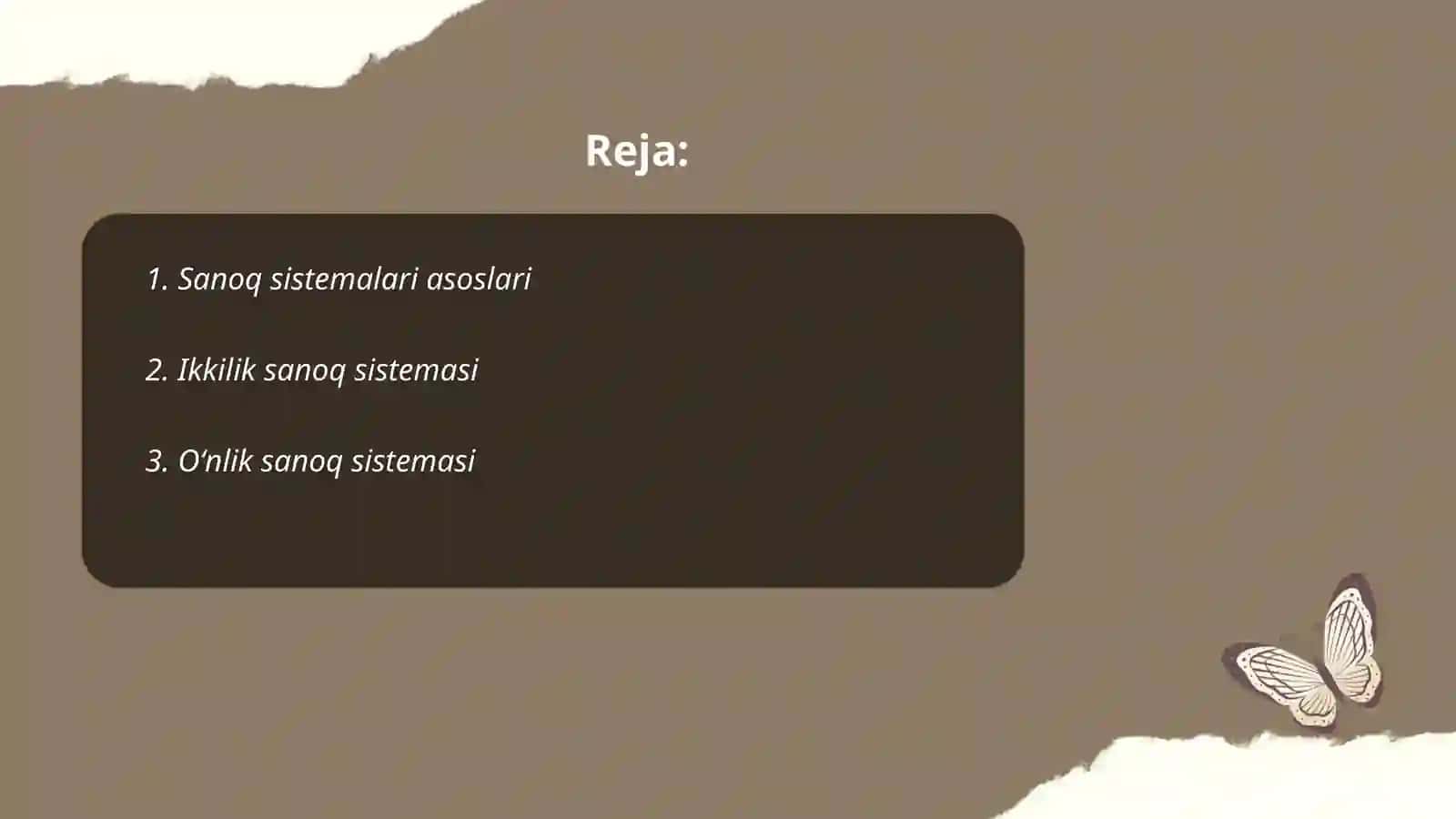 Sanoq sistemalari va algoritmlar 2