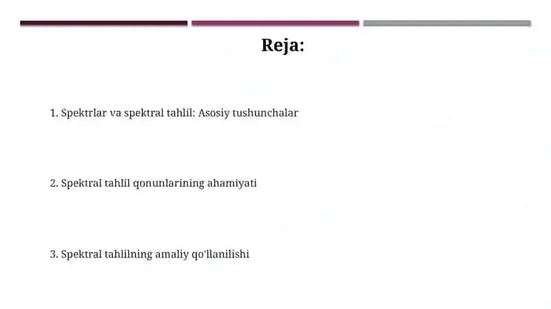 Spektral analizning ahamiyati 2