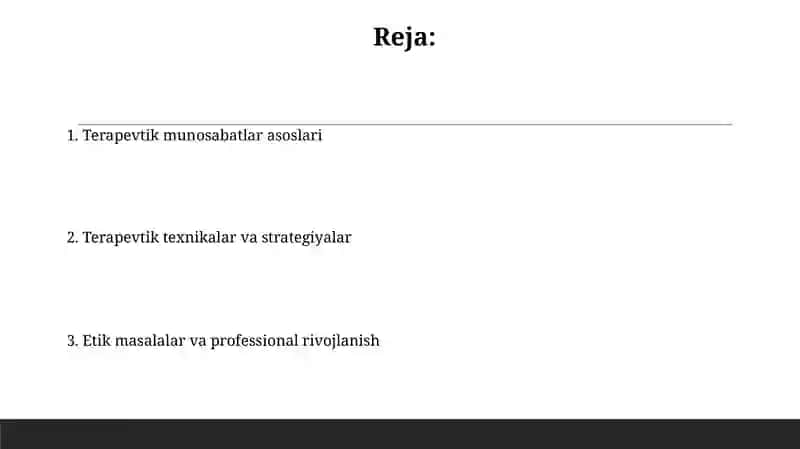 Terapevtik oʻzaro ta’sir psixologiyasi 2