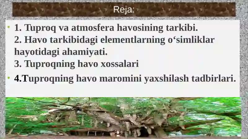 TUPROQNING HAVOMAROMI VA UNIYAXSHILASH CHORA TADBIRLARI 2