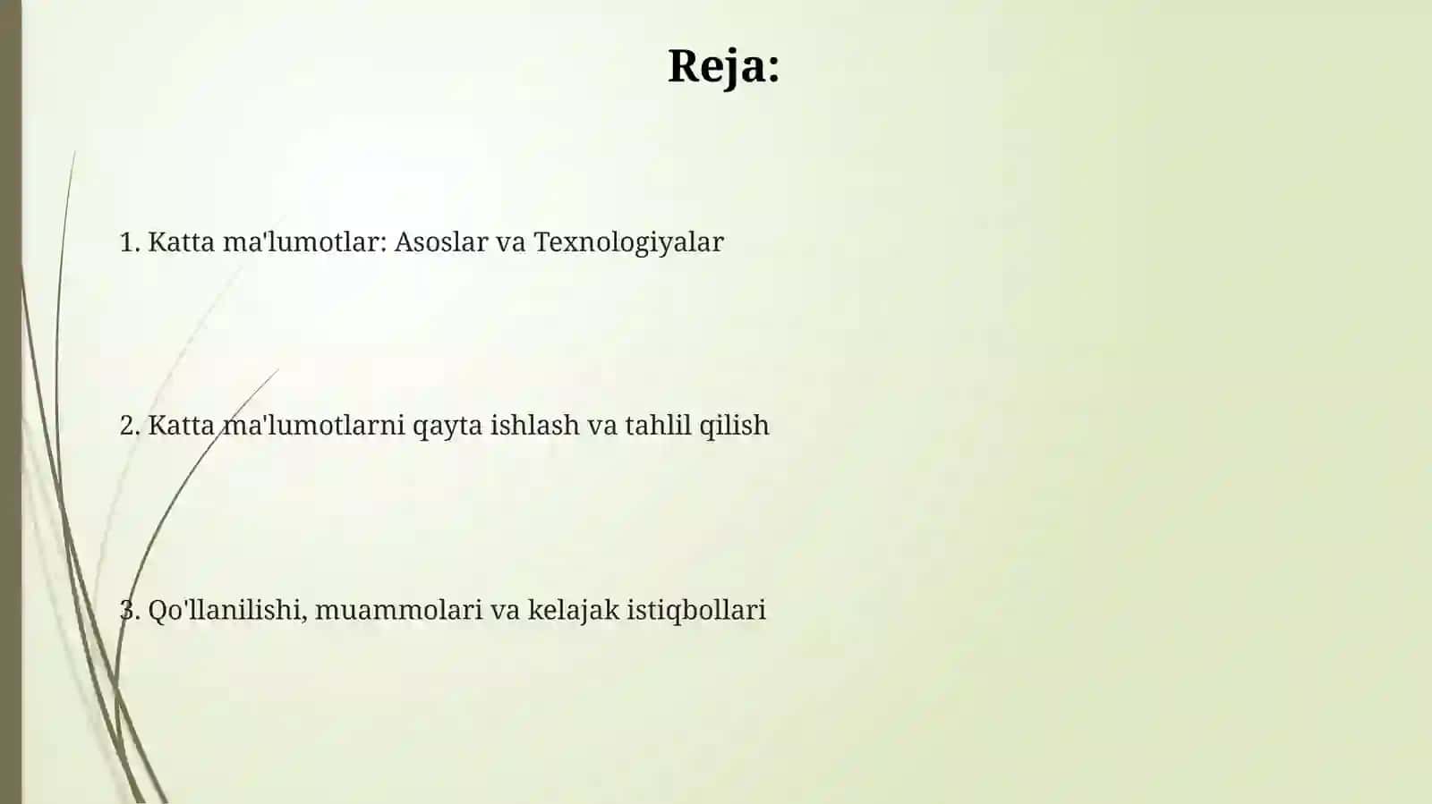 Katta ma'lumotlar: Ta'rif, Xususiyatlar va Arxitektura 2