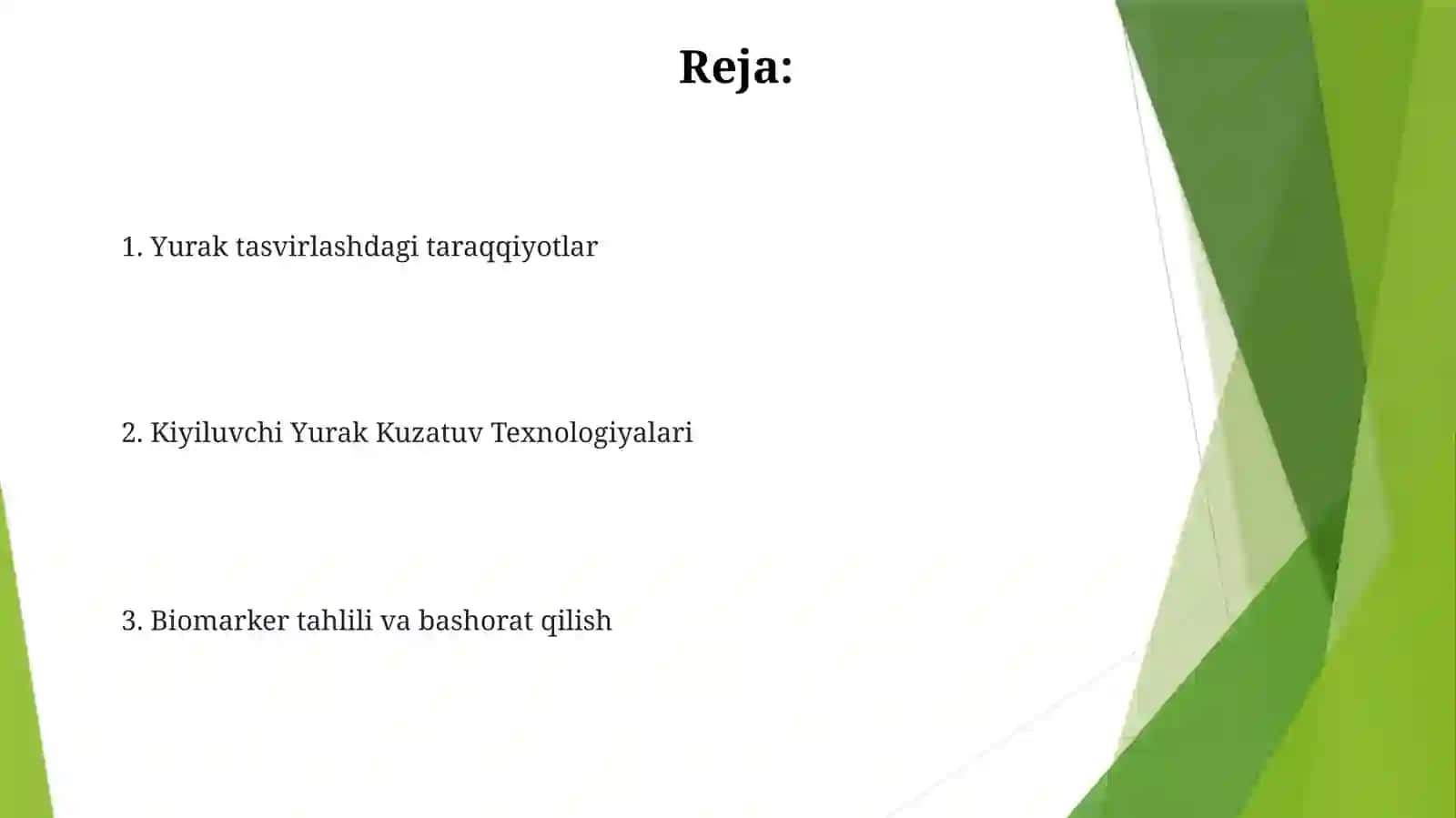 Yurak faoliyati ni tekshirish yangi usullari 2