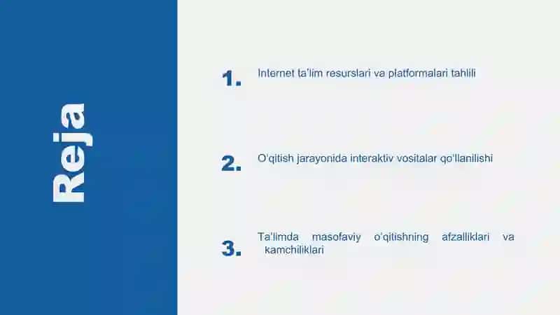 Taʼlim jarayonini tashkil etishda internet xizmatlaridab foydalanish 2