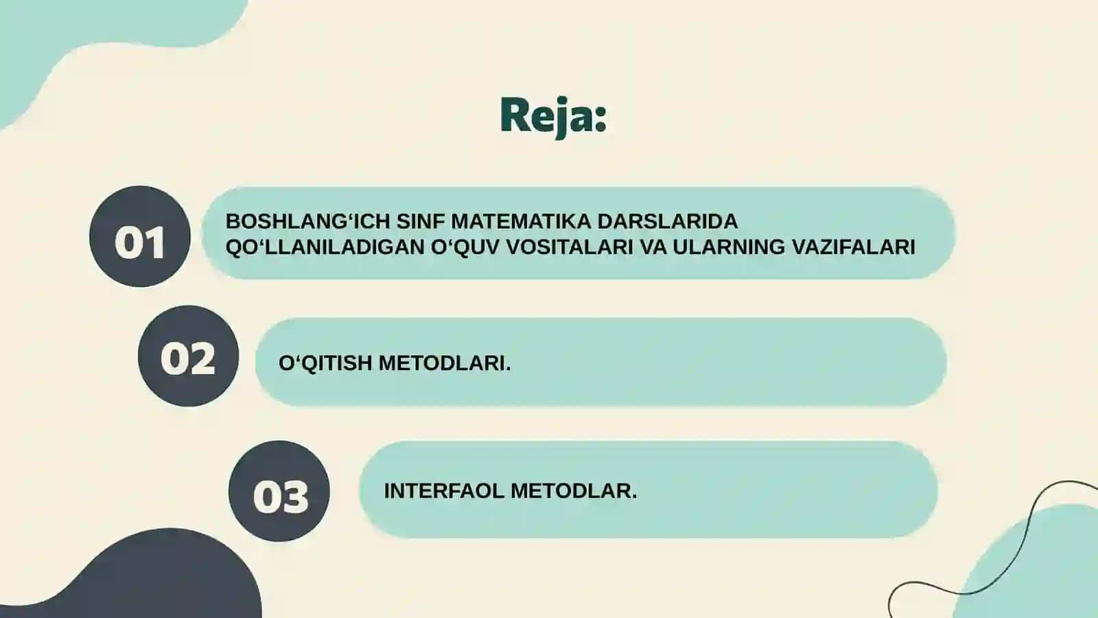 Boslang'ich Sinf Matematika Darslarida Qo'llaniladigan O'quv Vositalari va Ularning Vazifalari 2