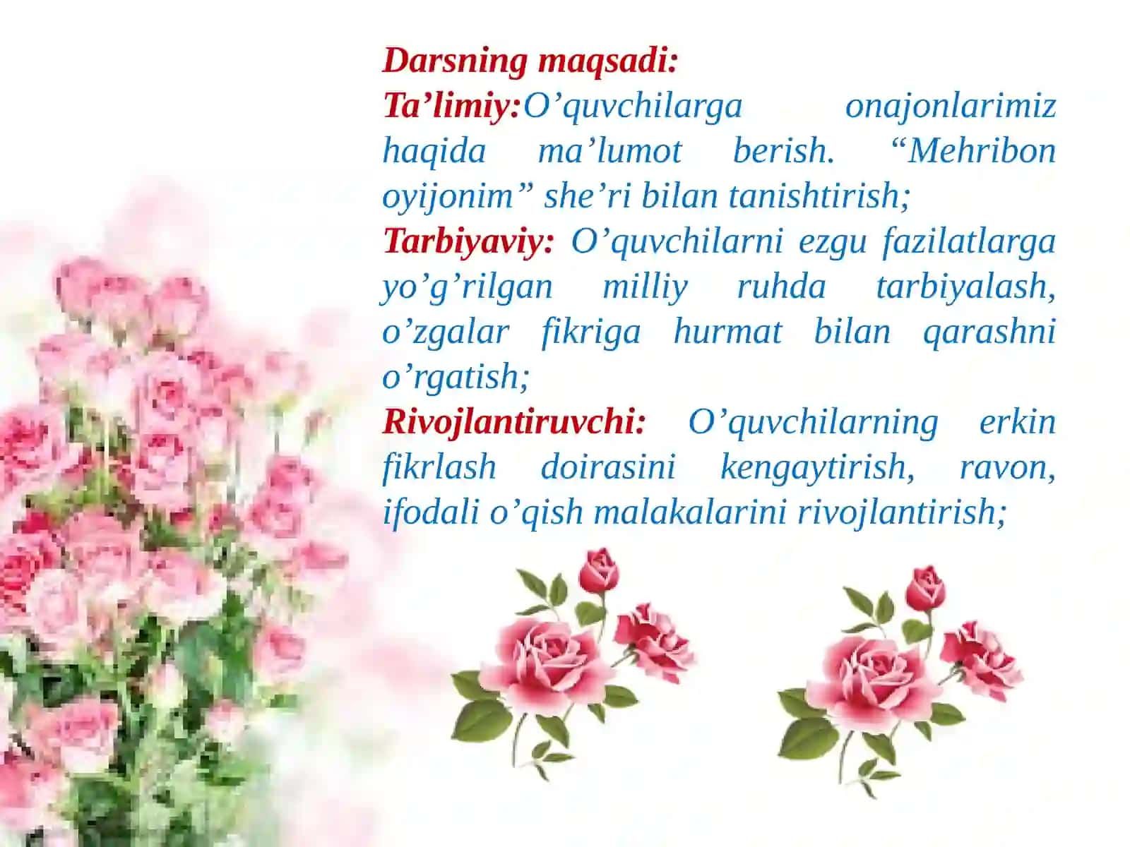 “Mehribonoyijonim” she’ri 2