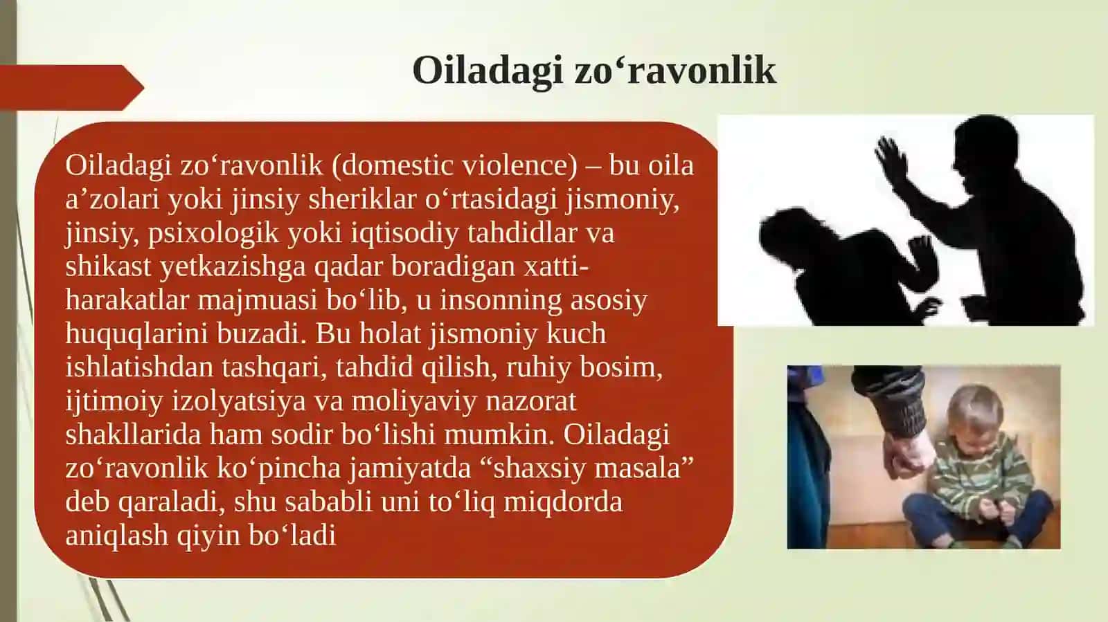 Oiladagi zoʻravonlik haqidagi asosiy maʼlumot manbalari 2