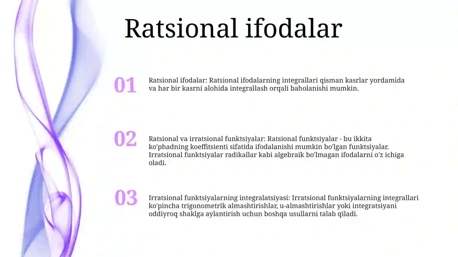 Ratsion Va Irratsional Ifodalarni Integrallash 2