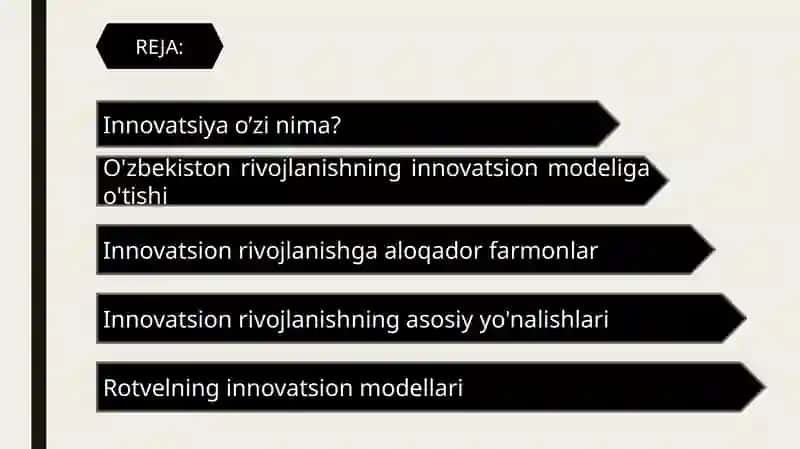 INNOVATSION RIVOJLANISH MODELLARI 2