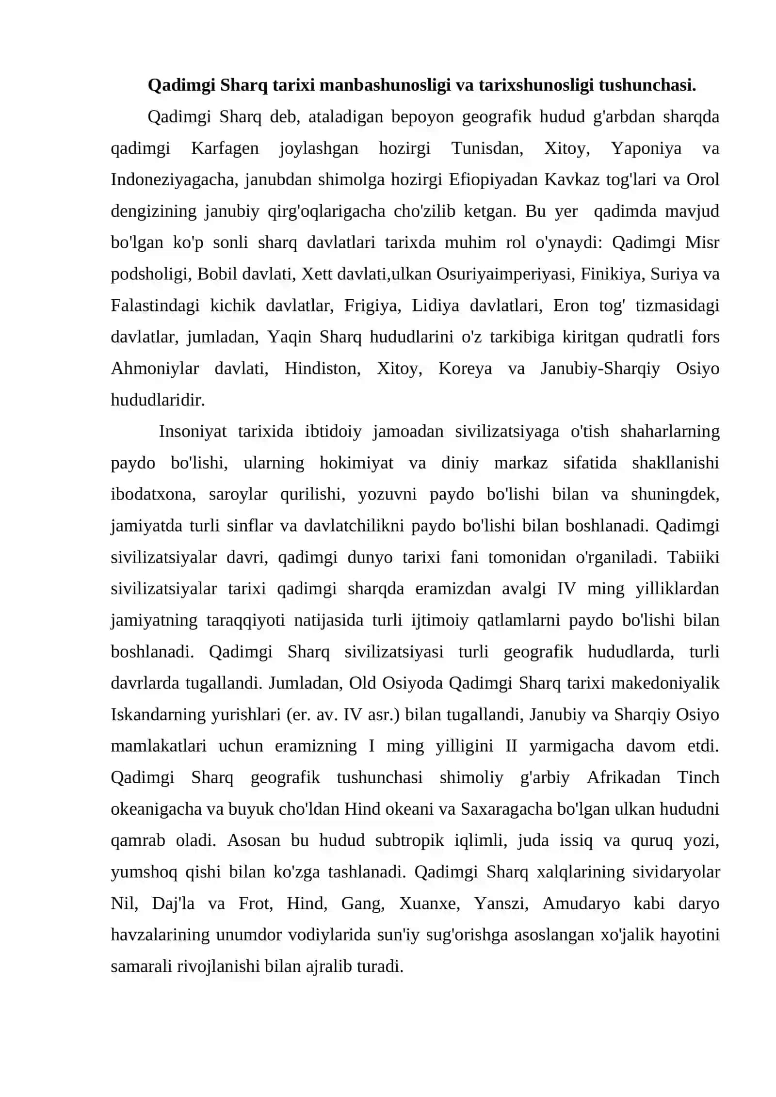 Qadimgi Sharq tarixi manbashunosligi 2