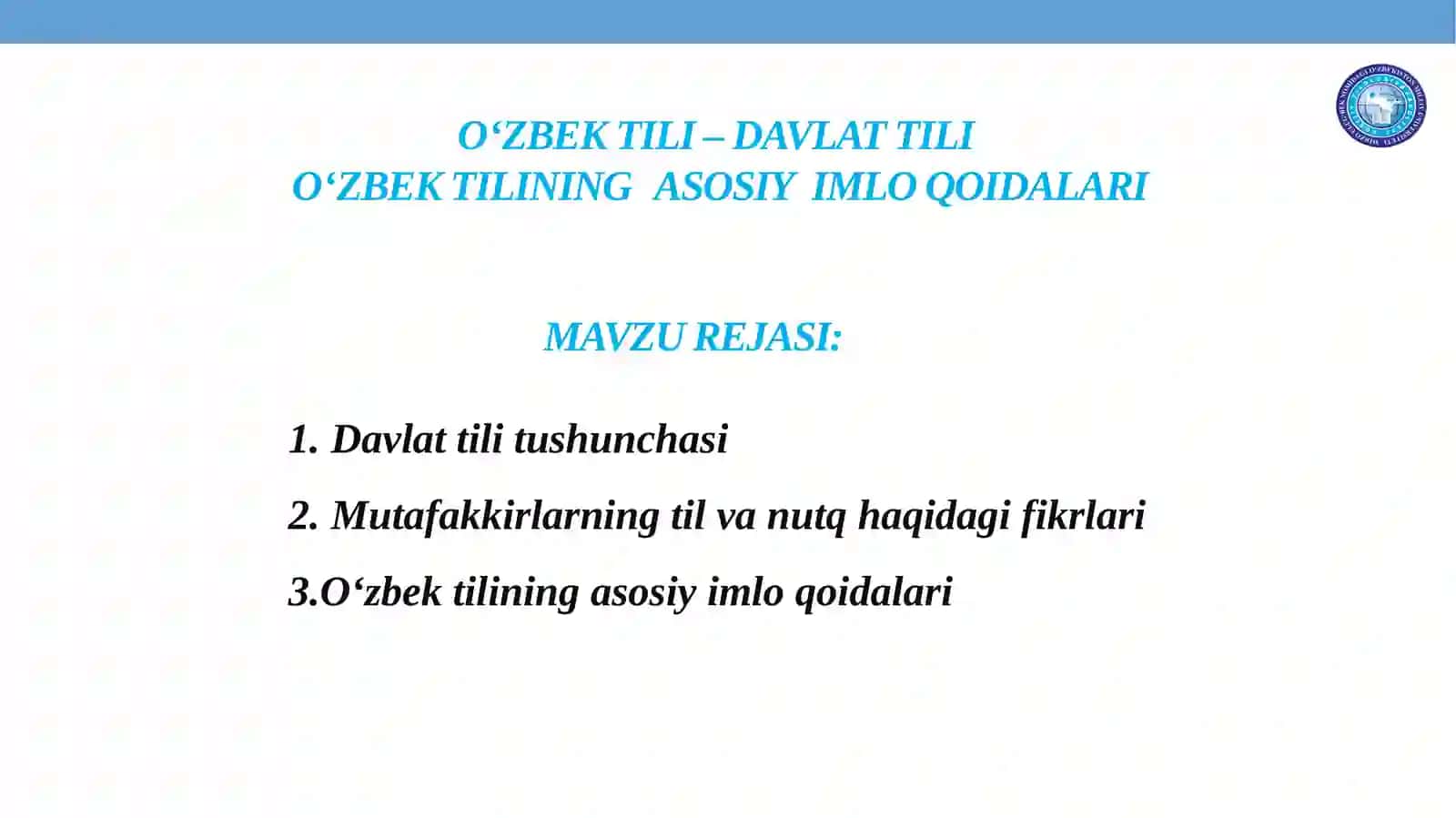 O‘ZBEKTILI 2