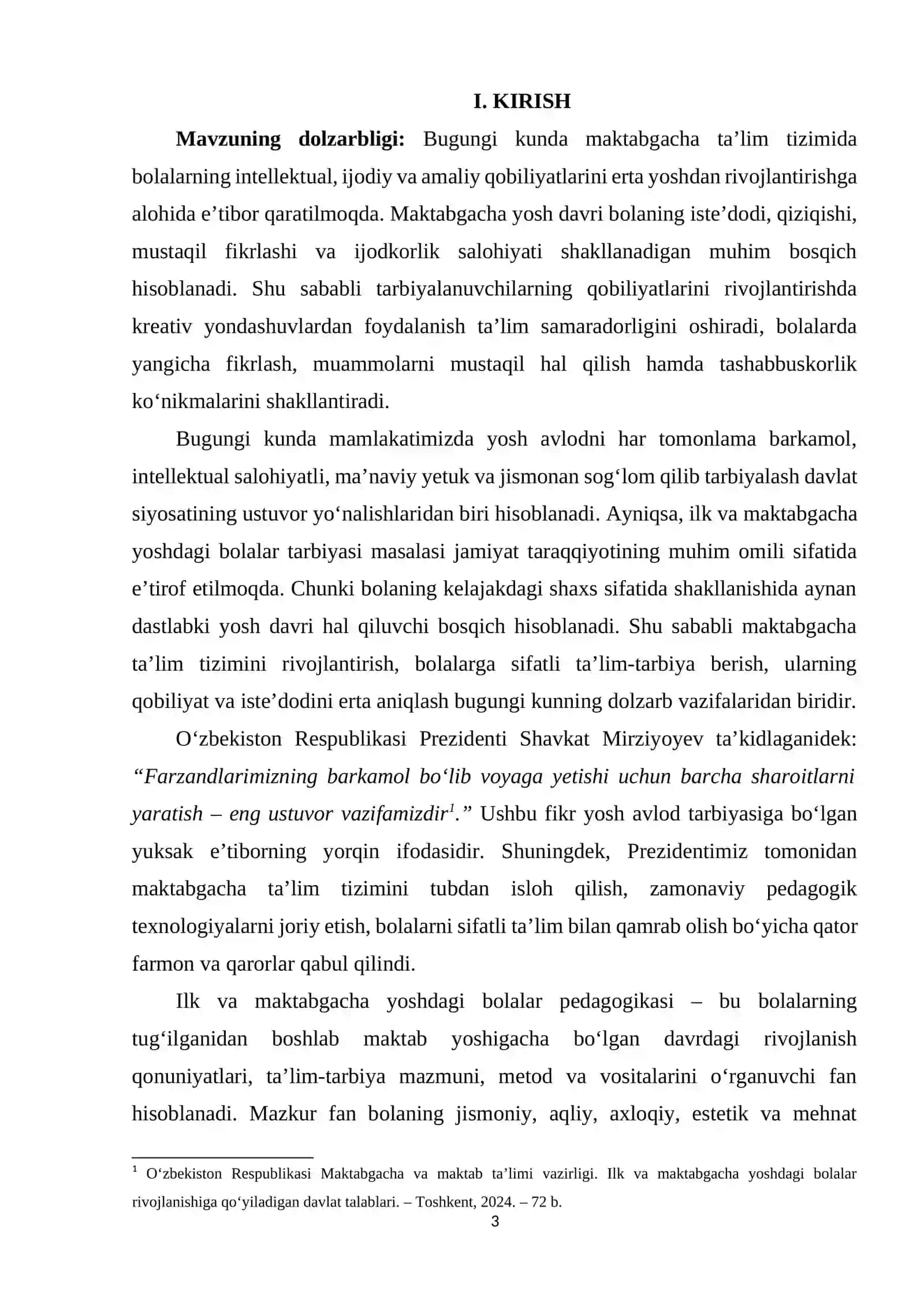 MAKTABGACHA TA`LIM TASHKILOTI TARBIYALANUVCHILARINING QOBILYATLARINI RIVOJLANTIRISHGA KREATIV YONDASHUV 2